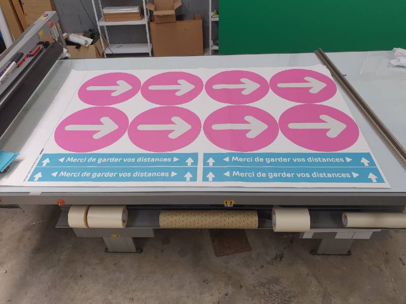 Sticker marquage sol Covid 19, ag-signalétique