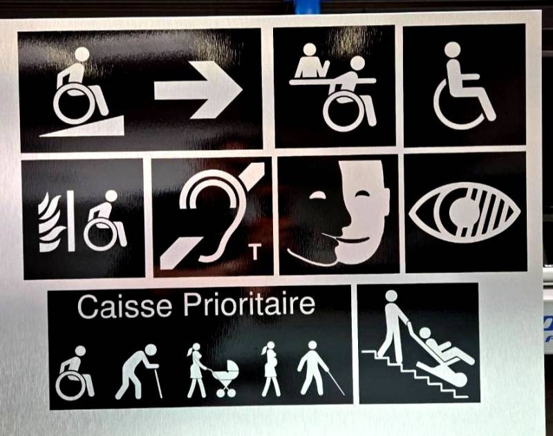 Signalétique accessibilité handicaps Lyon 69 - Rhône-Alpes