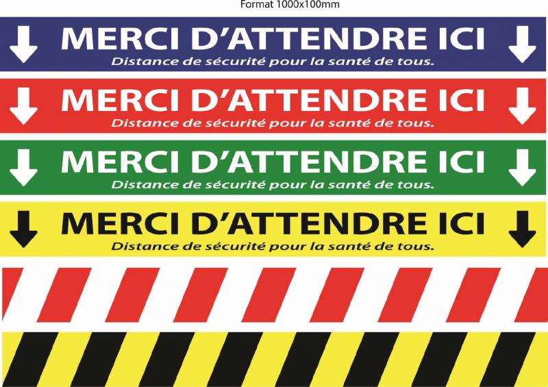 Sticker marquage sol Covid 19, ag-signalétique