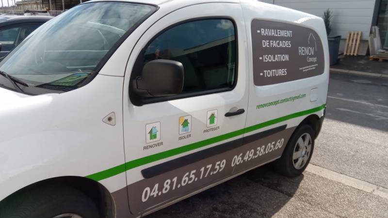 Marquage publicitaire sur mesure pour véhicule professionnel à Lyon, en région Rhône Alpes